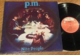 Nite People: P.  M.  Very Rare Aussie/oz Pressing Prog/psych Page One Label Lp 1970
