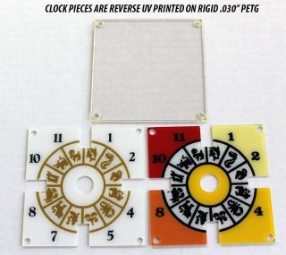 Bally Twilight Zone Pinball Machine Petg 3 Piece Clock Plates