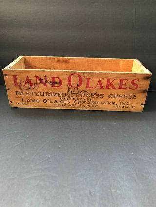 Land O Lakes American Pasteurized Process Cheese Vintage Wooden Box 5 Lb