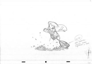 Walt Disney Tv Animation Art Cel Production Drawing Lilo & Stitch 
