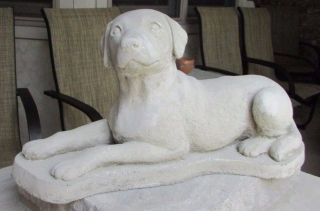 Concrete Labrador Retriever,  Statue / Memorial / Grave Marker 15 " Long