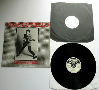 Elvis Costello - My Aim Is True Uk 1977 Stiff 1st Press Lp Yellow Back Cover