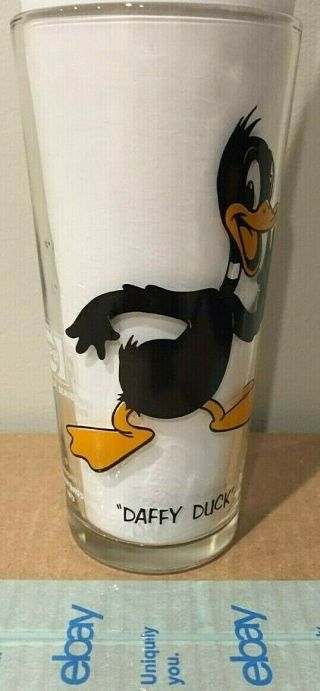 Pepsi - Warner Brothers Collector Series Glass - Daffy Duck - 1973 - Vintage