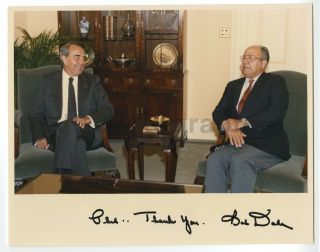 Bob Dole - U.  S.  Senator - Signed 8x10 Photograph To Philip C.  Habib