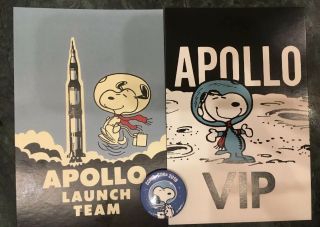 Sdcc 2019 Comic Con Peanuts Button Pin Snoopy And Promo Cards