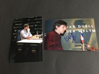 Alexander Grischtschuk Chess Grandmaster In - Person Signed Photo 4 X 6,  Proof