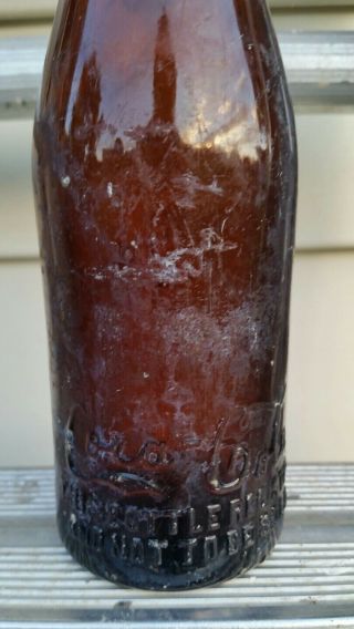 Antique 1910 Coca Cola - Dixie Bottling Bottle w/Orig.  Cap - Bristol,  Va - T 2