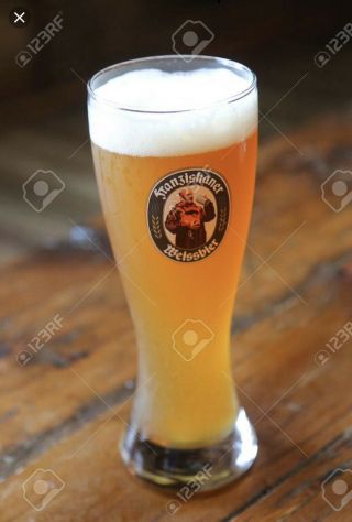 2 Franziskaner Weissbier German Brewery Wheat Beer Glass Tall 0.  5l