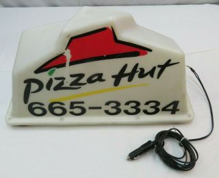 Pizza Hut Magnetic Car Delivery Topper Sign Advertisement Advertising