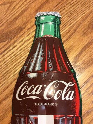 Vintage Taylor 859 Coke Coca Cola Metal Sign Embossed Bottle Wall Thermometer 4