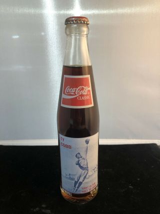 Ty Cobb " Georgia Peach " Mlb Hall Of Fame,  10 Oz.  Tall Coca - Cola Bottle