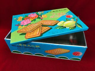 Vintage Tin Crispy Lemon Biscuits Pacific Biscuit & Confectionery Co.  Hong Kong 8