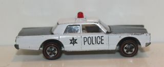 Vintage Hot Wheels Redline Police Cruiser 1968 Black & White Cops