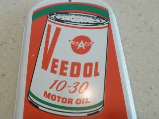 Vintage Veedol motor oil Thermometer sign advertising 2