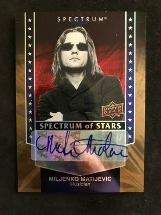 Miljenko Matijevic,  2008 Upper Deck Spectrum Of Stars Signatures,  Steelheart