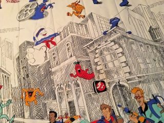 1986 Vintage THE REAL GHOSTBUSTERS Rare Twin BLANKET Comforter Bedding 6