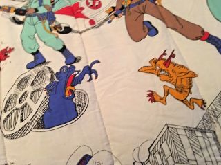 1986 Vintage THE REAL GHOSTBUSTERS Rare Twin BLANKET Comforter Bedding 7