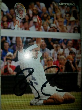 Roger Federer Signed Card Autographed