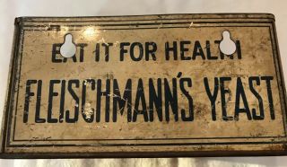 Vintage Fleischmann ' s Yeast Tin Wall Box 2
