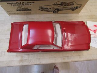 Vintage 1964 Red Ford Mustang Jim Beam Flask Decanter Container 5