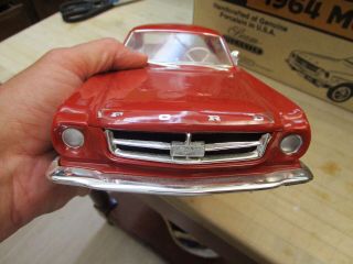Vintage 1964 Red Ford Mustang Jim Beam Flask Decanter Container 6