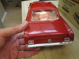 Vintage 1964 Red Ford Mustang Jim Beam Flask Decanter Container 8