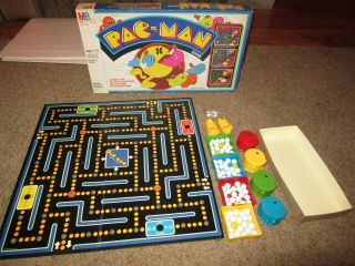 Vintage 1982 Milton Bradley Pac - Man Board Game 100 Complete Great Cond