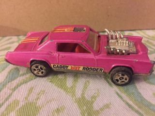 Vtg Rare Corgi Jr.  Whizzwheels Pink Cadillac Eldorado Die Cast Caddy Hot Rodder