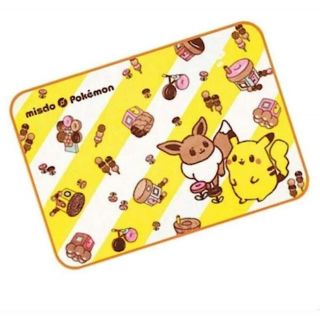Japan Mister Donut Misdo X Pokemon 2019 Limited Pikachu Eevee Blanket 40 X16 "