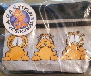 Garfield Pvc Mesh Zipper Pouch Cosmetic Bag Licensed By Paws