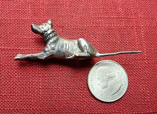 Vintage Miniature Sterling Silver Great Dane Dog Canine Figure 23 Grams Mini
