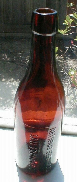 Pre Pro National Brewing Co.  Blob Top Pint Beer Bottle,  San Francisco,  Cal.