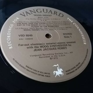 Jean Jacques Perrey - Moog Indigo Vinyl Album LP UK Press VG,  /EX 3