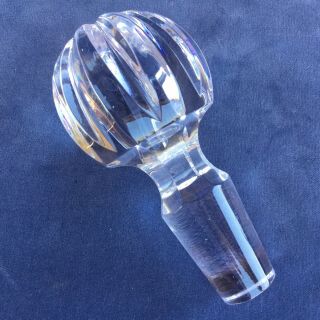 Vintage Crystal Stopper For Liquor Decanter Large Replacement