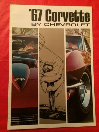 1967 Chevrolet " Corvette " Car Dealer Sales Brochure