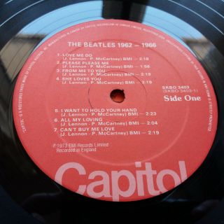 The Beatles - Red Album 1962 - 1966 Vinyl 2x LP Best of Hits Canada Press EX/NM 6