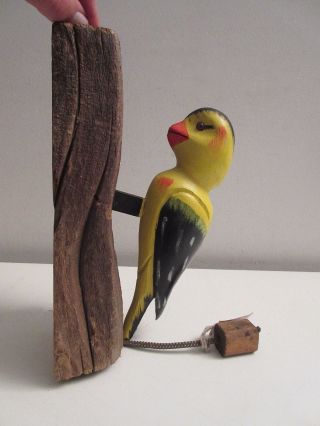 Tremblay Woodpecker Door Knocker Hand Carved Hand Painted Signed Nos