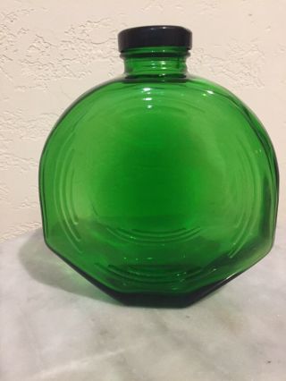 Vintage 1930’s Owens Illinois Glass Co.  Emerald Green Bottle