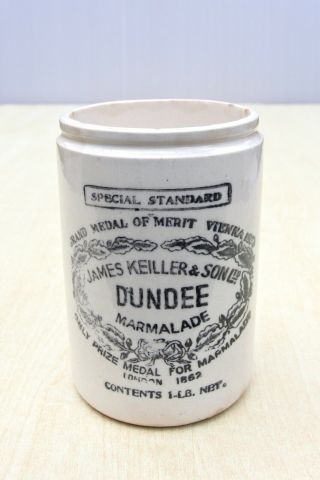 Vintage 1lb Special Standard James Keiller Dundee Marmalade Taller Size Pot Jar