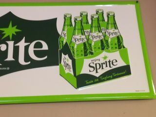 Enjoy SPRITE “Taste Its Tingling Tartness ” Retro Tin Metal Soda Sign,  15” x 36” 2