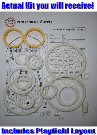 1977 Bally Evel Knievel Pinball Machine Rubber Ring Kit (commercial Version)