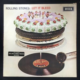 Rolling Stones Let It Bleed Decca Boxed Stereo 1969 Vinyl Lp Stickered Sleeve