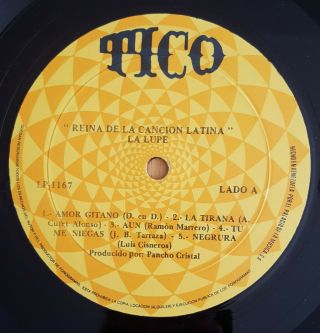 La Lupe Reina De La Cancion Latina Queen of Latin Soul LP Vinyl Tico LP - 1167 5