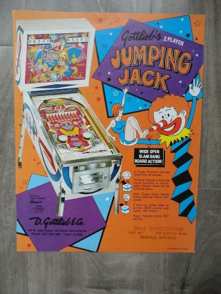 Jumping Jack Pinball Machine Gottlieb Flyer