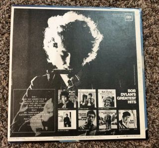 bob dylans greatest hits lp Vinyl Record Album W/ Poster Milton Glaser 3