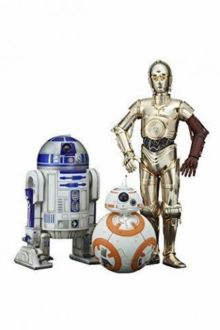 Kotobukiya Artfx,  Star Wars R2 - D2 & C - 3po With Bb - 8 1/10 Scale Pvc Painted