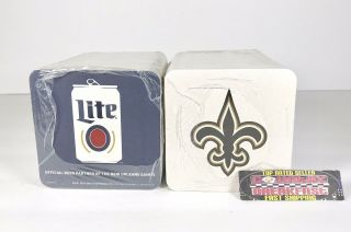 Miller Lite Orleans Saints Nfl Logo Beer Coasters 200 Count 2 Pack