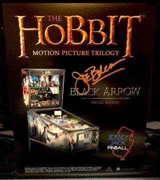 Autographed Jersey Jack The Hobbit Black Arrow Special Edition Pinball Flyer