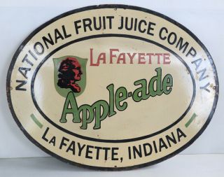 Lafayette Apple - Ade National Fruit Juice Porcelain Sign