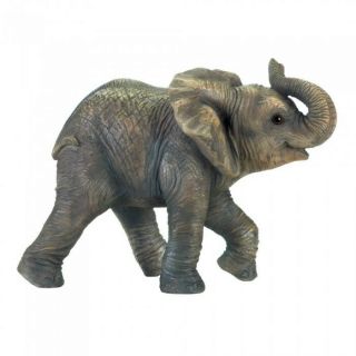 Cute Elephant Statue Accent Safari Animal Indoor Outdoor Decor 10018250